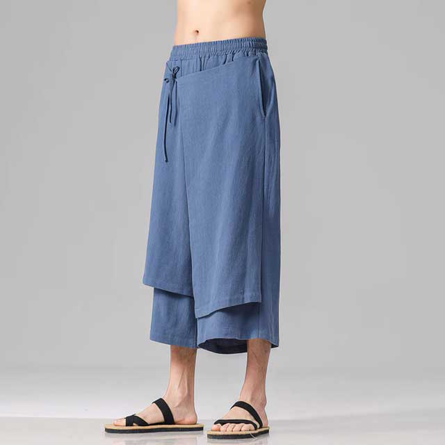 Calf Hakama Pants - Harem Pants Men