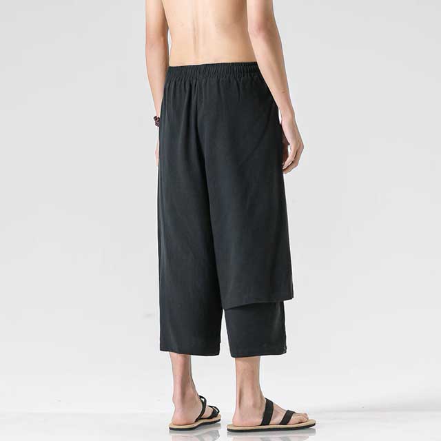 Calf Hakama Pants - Harem Pants Men