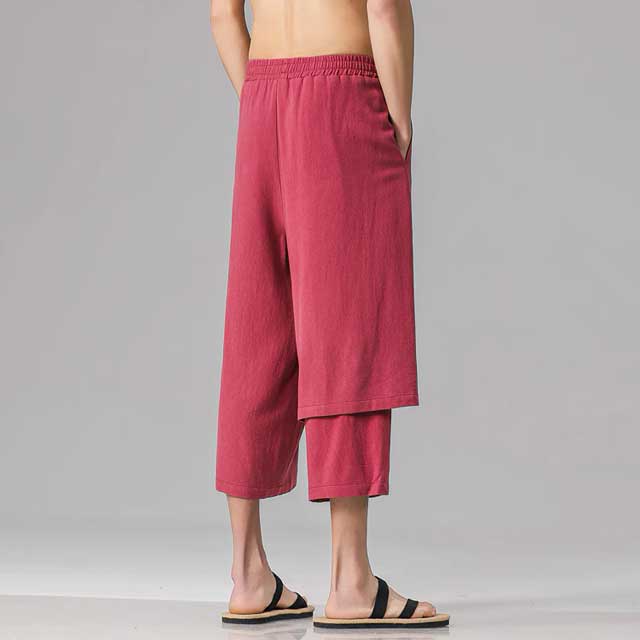 Calf Hakama Pants - Harem Pants Men