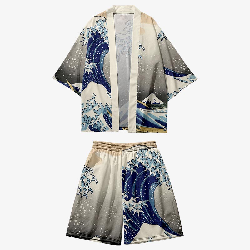 Kimono Waves Pattern - Harem Pants Men