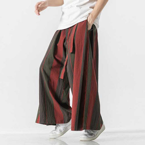 Linen Hakama Pants - Harem Pants Men