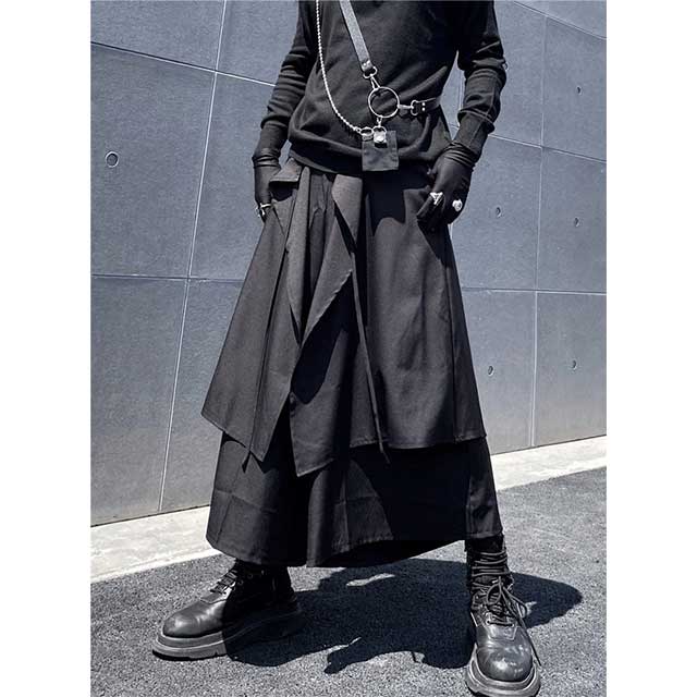 Men's Hakama Style Pants - Harem Pants Men