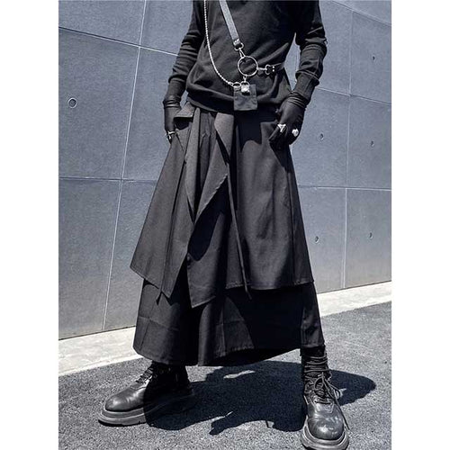 Men's Hakama Style Pants - Harem Pants Men