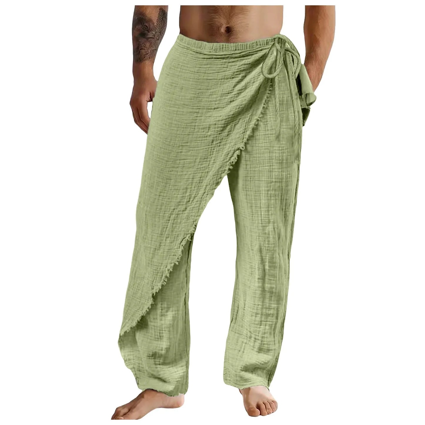 Men’s Breathable Cross - Wrap Beach Harem Pants - Harem Pants Men