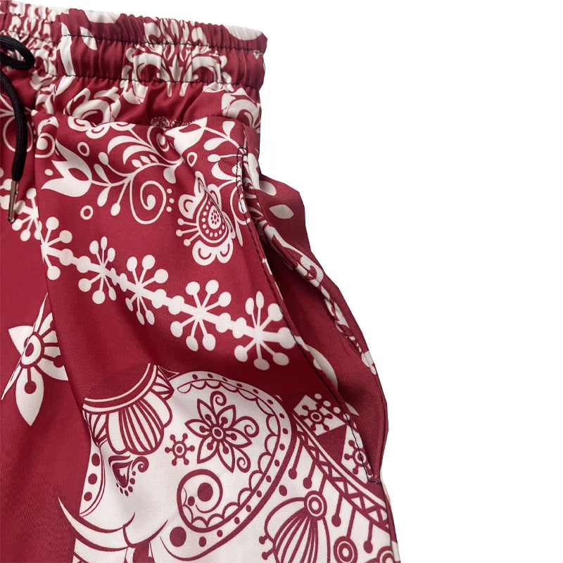 Elephant Pattern Festival Harem Pants for Men - Harem Pants Men