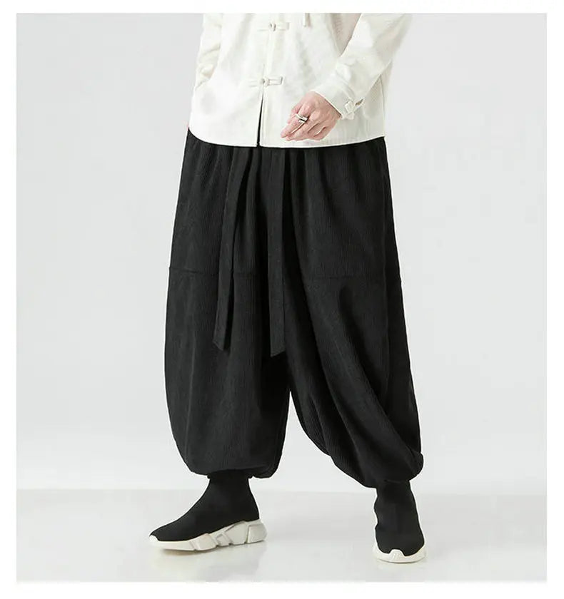 Corduroy Harem Pants for Men – Oversized Streetwear Trousers