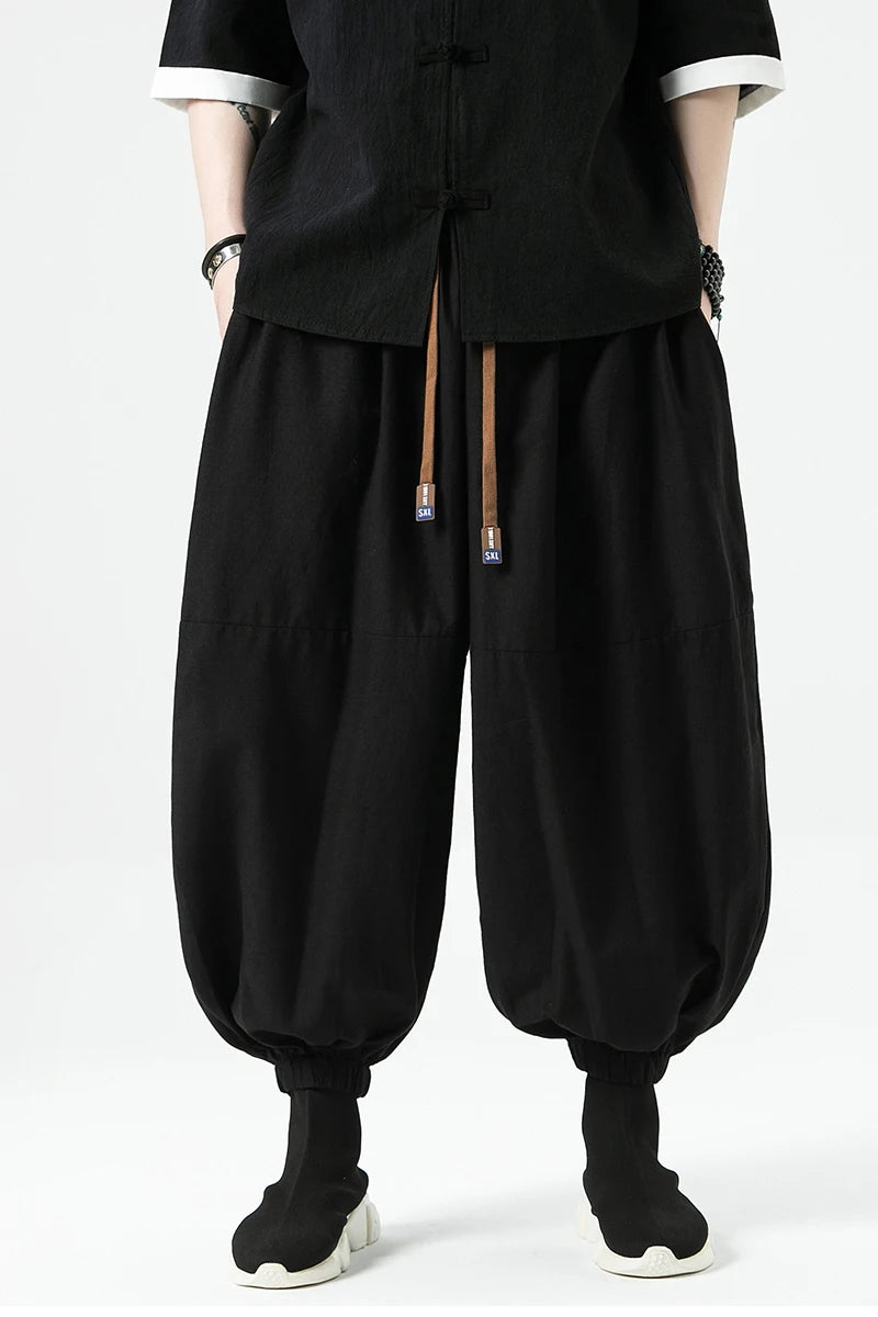 Men Wide Leg Lantern Pants