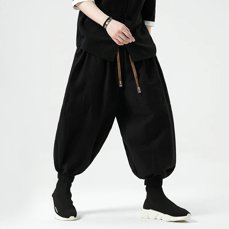 Men Wide Leg Lantern Pants