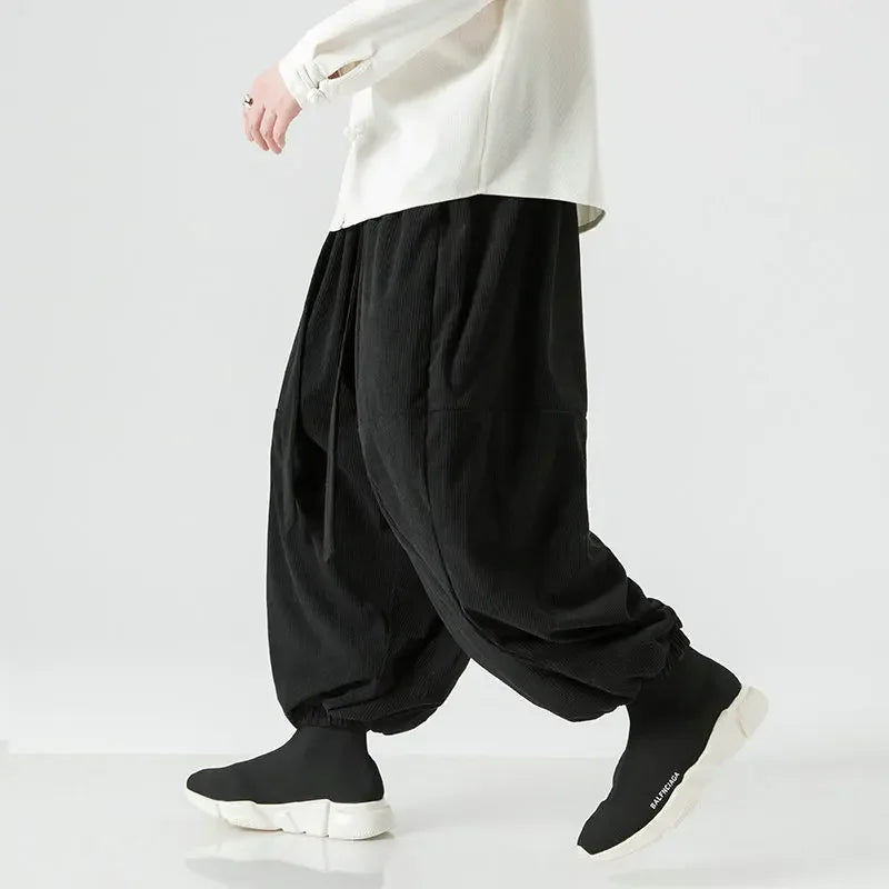 Corduroy Harem Pants for Men – Oversized Streetwear Trousers