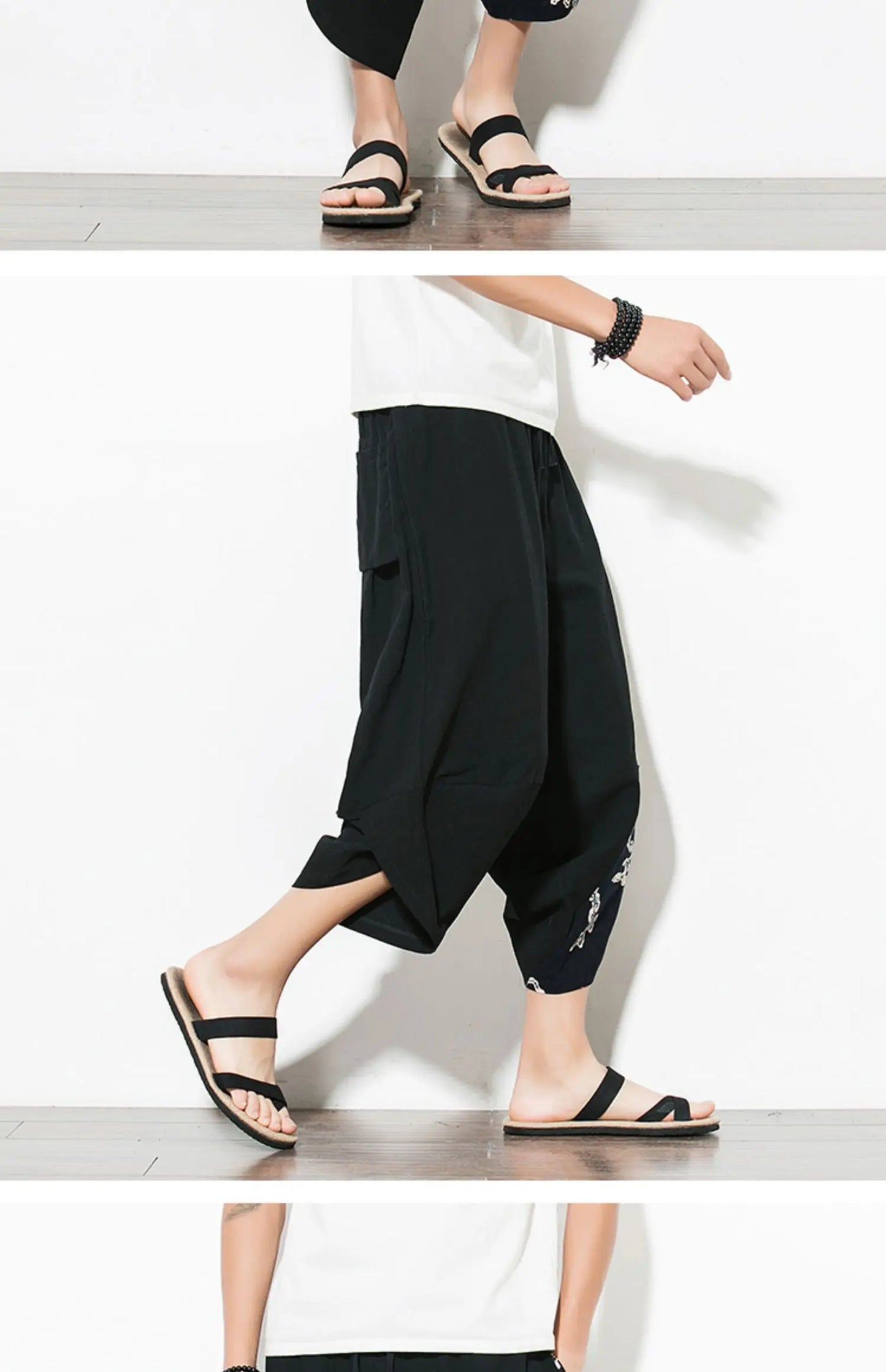 Men’s Harajuku Harem Pants – Vintage Patchwork Joggers