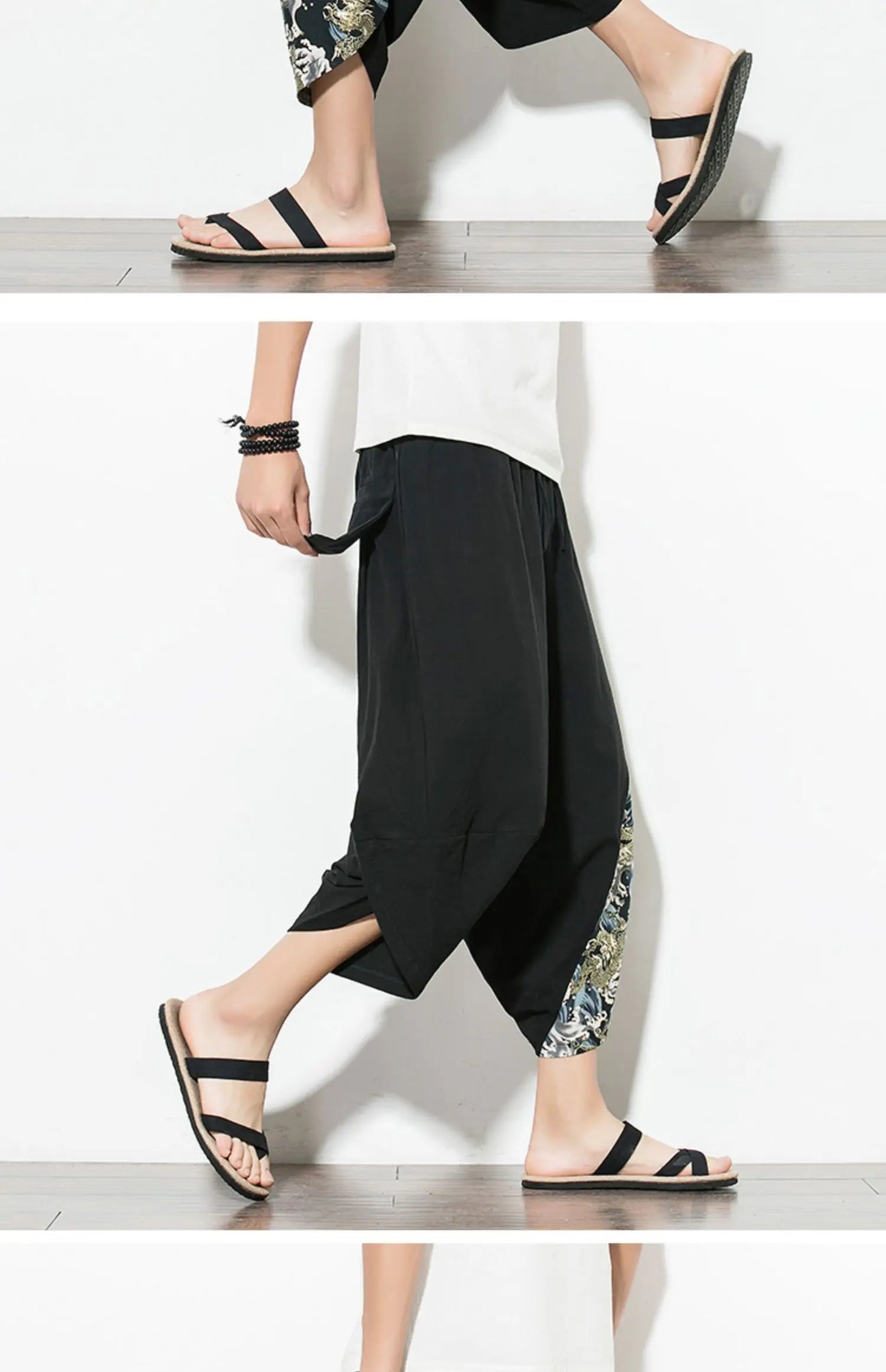 Men’s Harajuku Harem Pants – Vintage Patchwork Joggers