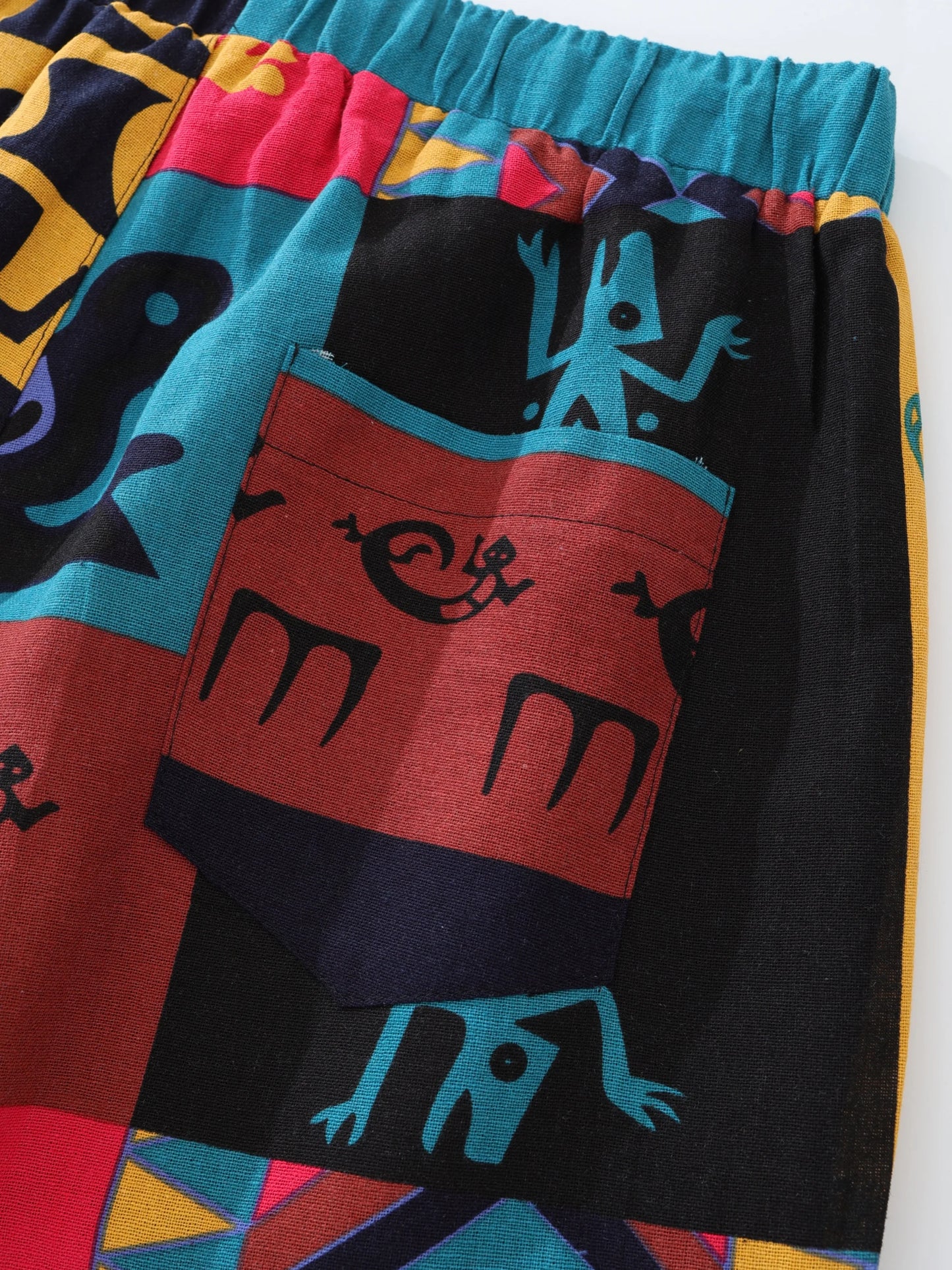 Boho Tribal Harem Pants for Men – Summer Cotton Linen - Harem Pants Men