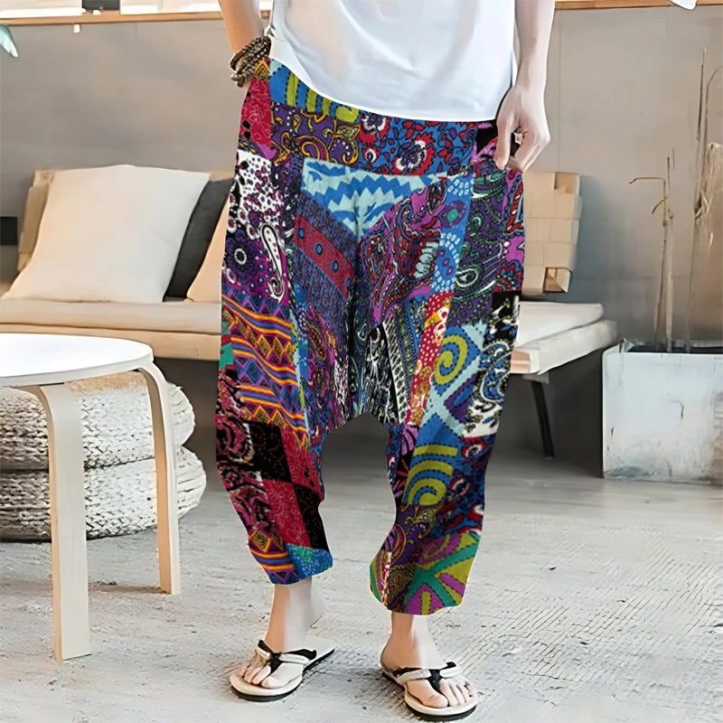 Patchwork Heritage Jogger – Harem Pants Men Style - Harem Pants Men