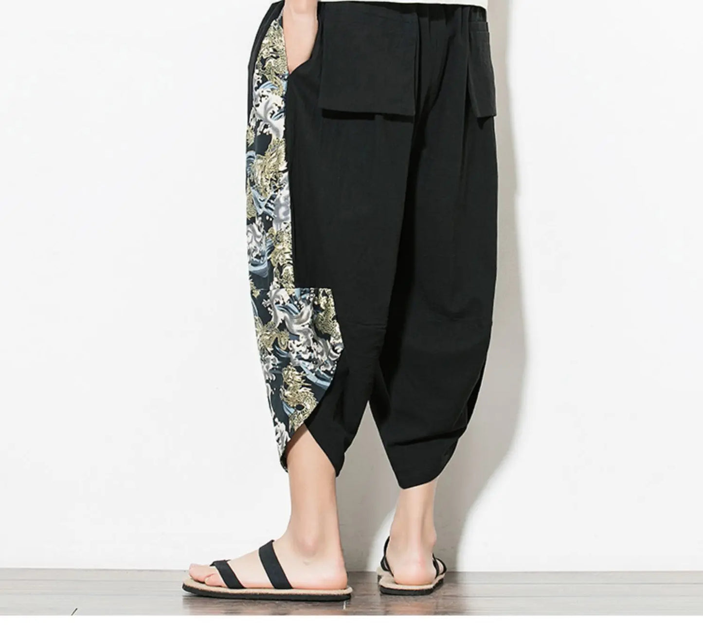 Men’s Harajuku Harem Pants – Vintage Patchwork Joggers
