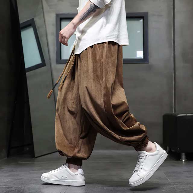 Streetwear Hakama Pants - Harem Pants Men