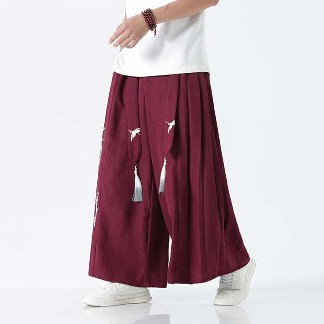 Dragon Hakama Pants - Harem Pants Men