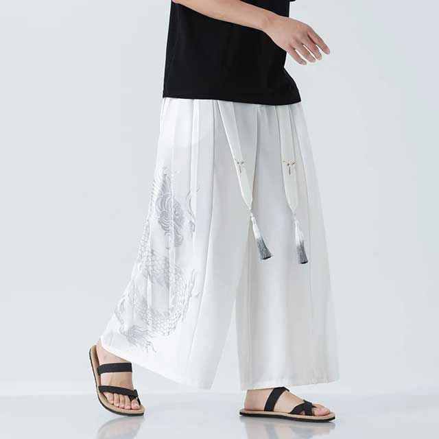 Dragon Hakama Pants - Harem Pants Men