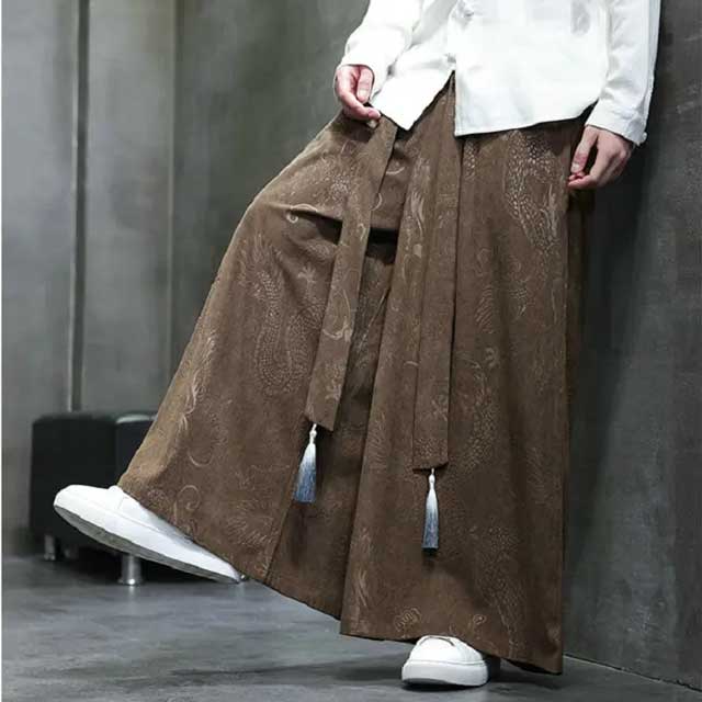 Hakama Style Trousers - Harem Pants Men