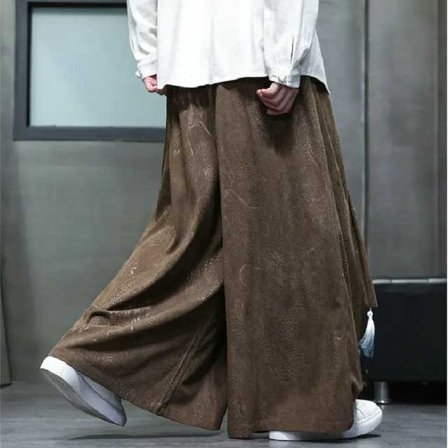 Hakama Style Trousers - Harem Pants Men