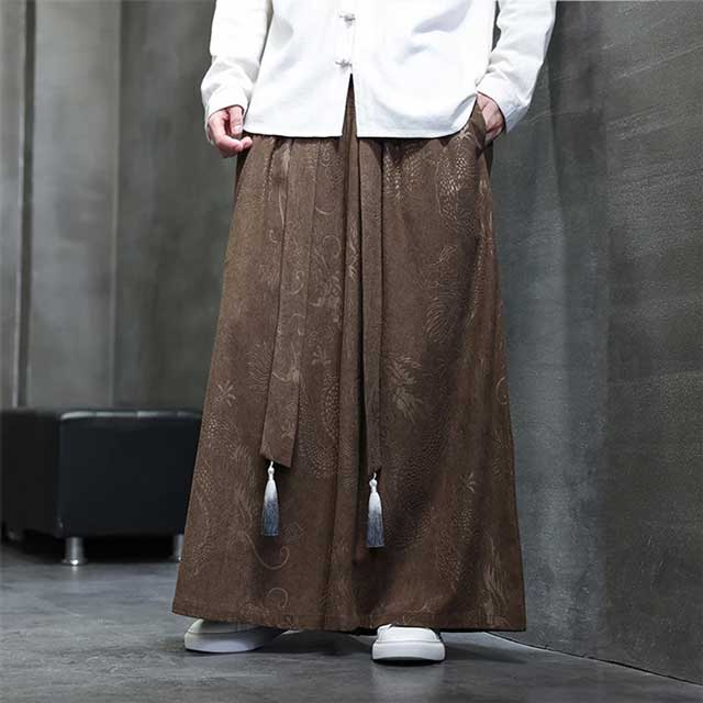 Hakama Style Trousers - Harem Pants Men