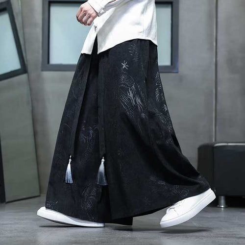 Hakama Style Trousers - Harem Pants Men