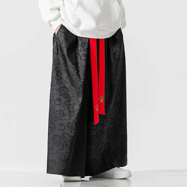 Silky Hakama Pants - Harem Pants Men