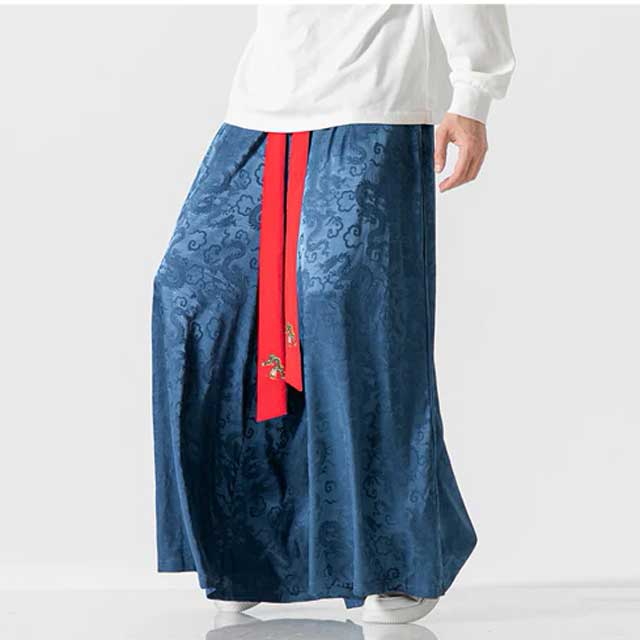 Silky Hakama Pants - Harem Pants Men