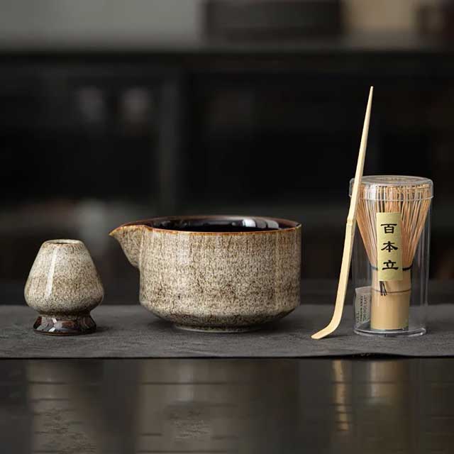 Beige Matcha Tea Tools - Harem Pants Men