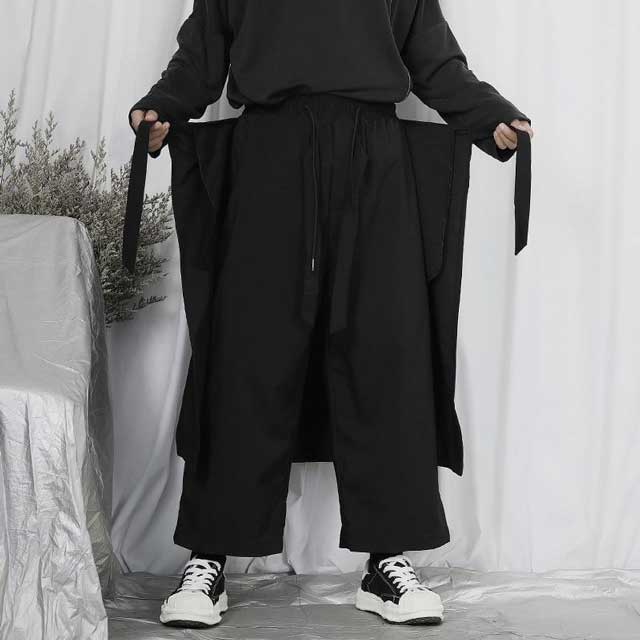 Black Hakama Pants - Harem Pants Men