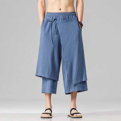 Calf Hakama Pants - Harem Pants Men