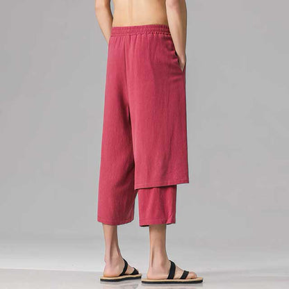 Calf Hakama Pants - Harem Pants Men