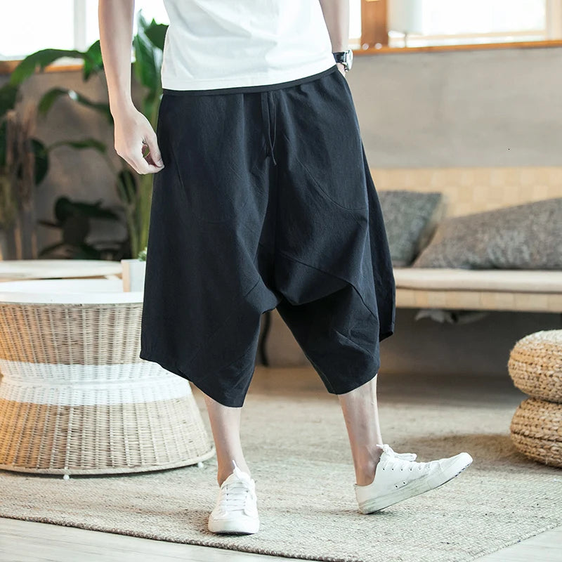 Harajuku Cotton Summer Harem Pants - Harem Pants Men