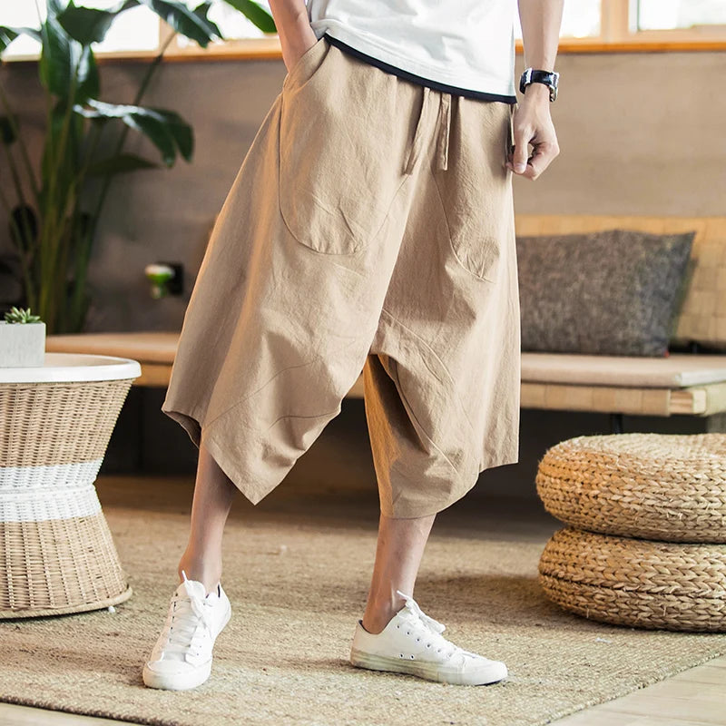 Harajuku Cotton Summer Harem Pants - Harem Pants Men