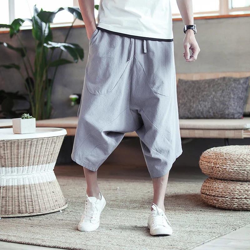 Harajuku Cotton Summer Harem Pants - Harem Pants Men