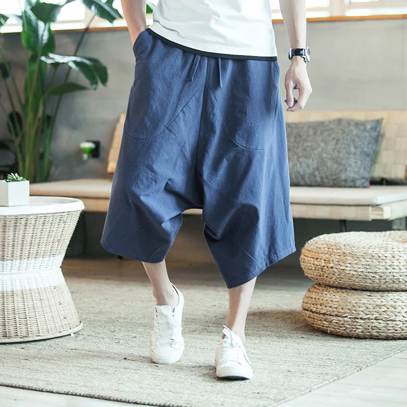 Harajuku Cotton Summer Harem Pants - Harem Pants Men