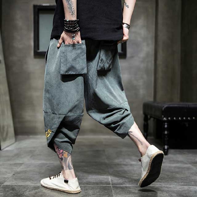 Japanese Hakama Pants - Harem Pants Men