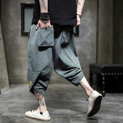 Japanese Hakama Pants - Harem Pants Men