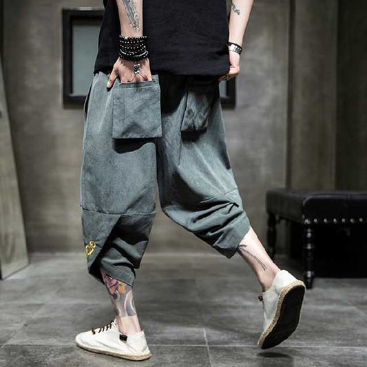 Japanese Hakama Pants - Harem Pants Men