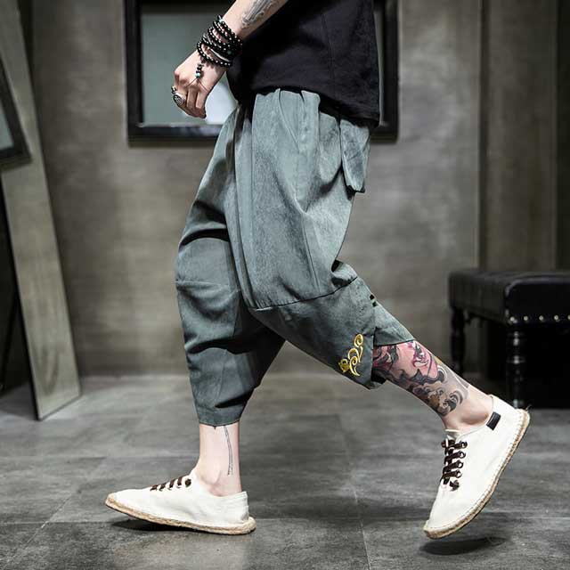 Japanese Hakama Pants - Harem Pants Men