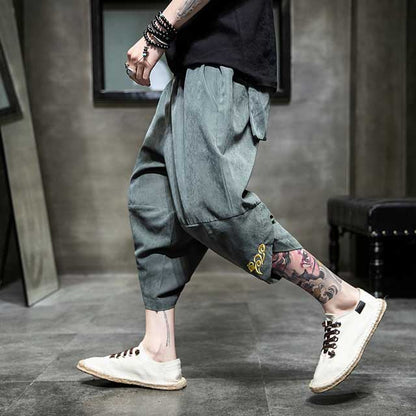 Japanese Hakama Pants - Harem Pants Men