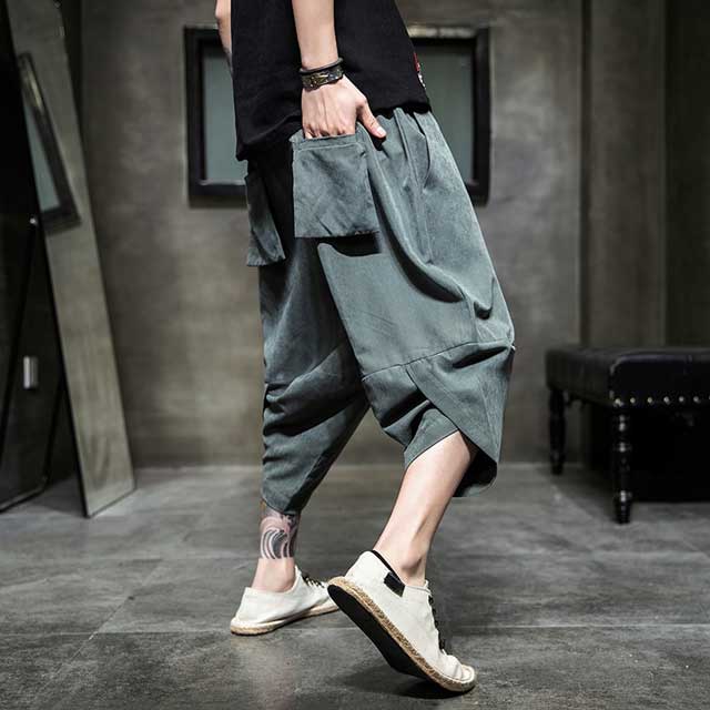 Japanese Hakama Pants - Harem Pants Men