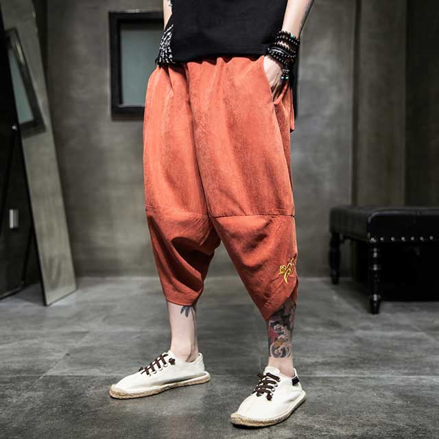 Japanese Hakama Pants - Harem Pants Men