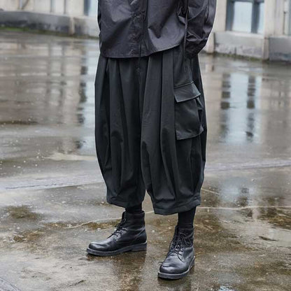 Japanese Streetwear Hakama Pants - Harem Pants Men