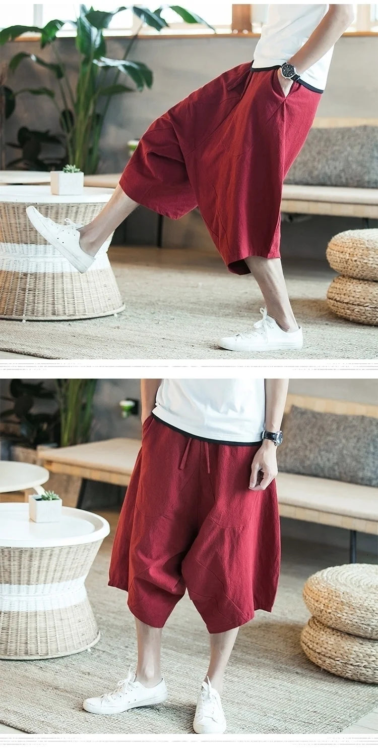 Harajuku Cotton Summer Harem Pants - Harem Pants Men