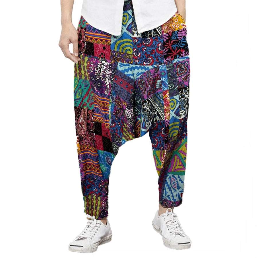 Patchwork Heritage Jogger – Harem Pants Men Style - Harem Pants Men