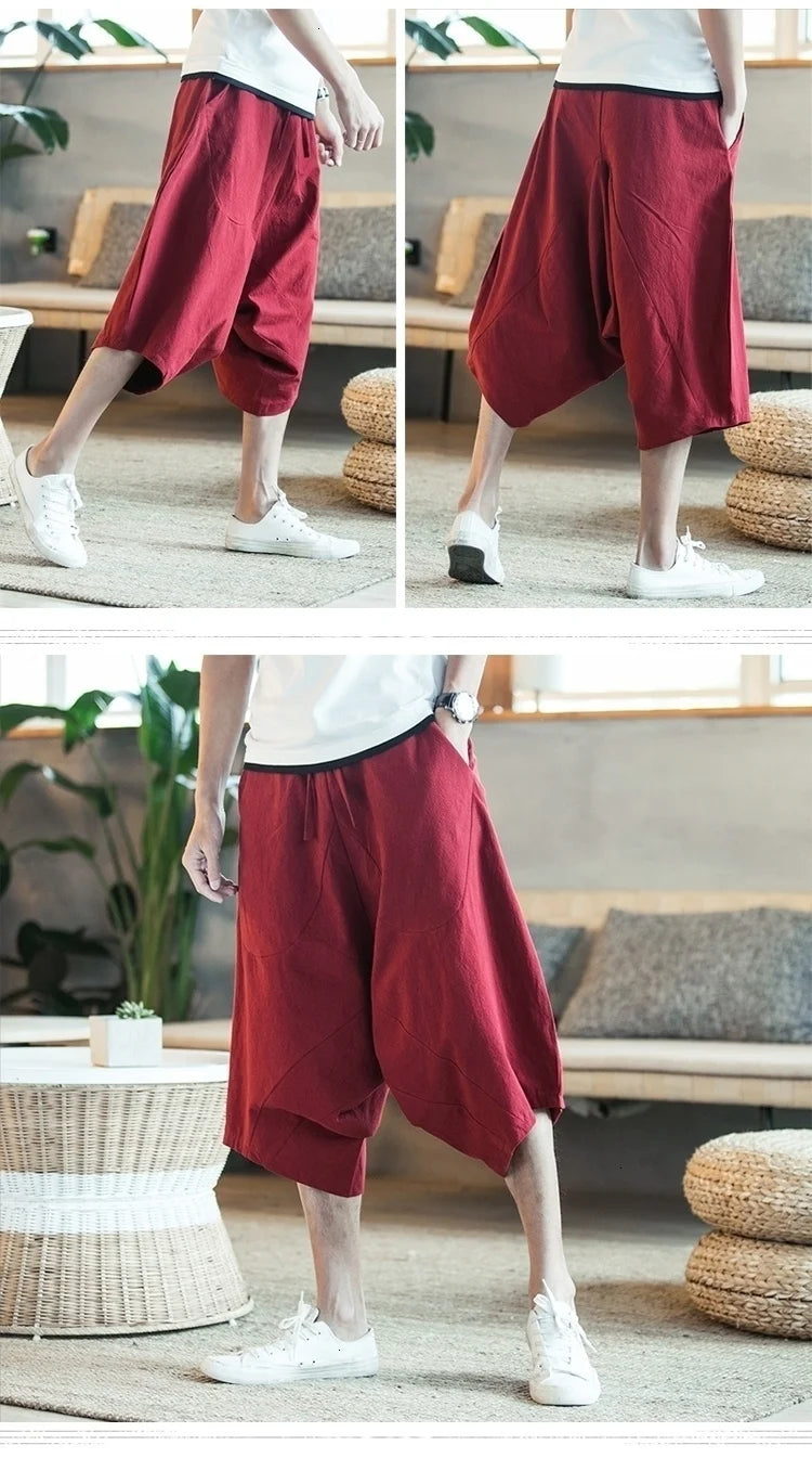 Harajuku Cotton Summer Harem Pants - Harem Pants Men