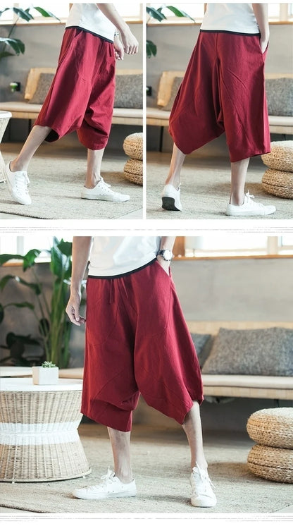 Harajuku Cotton Summer Harem Pants - Harem Pants Men