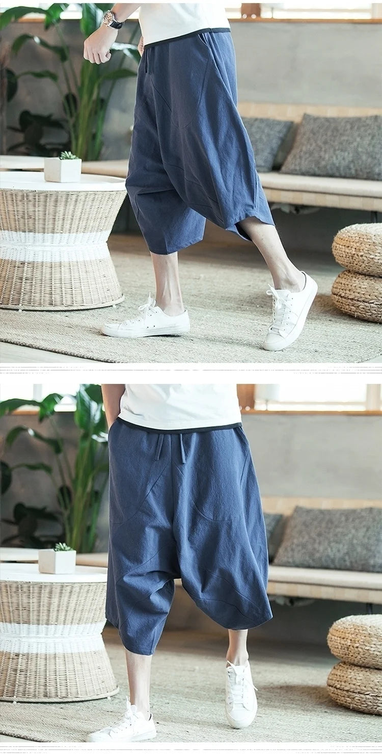 Harajuku Cotton Summer Harem Pants - Harem Pants Men