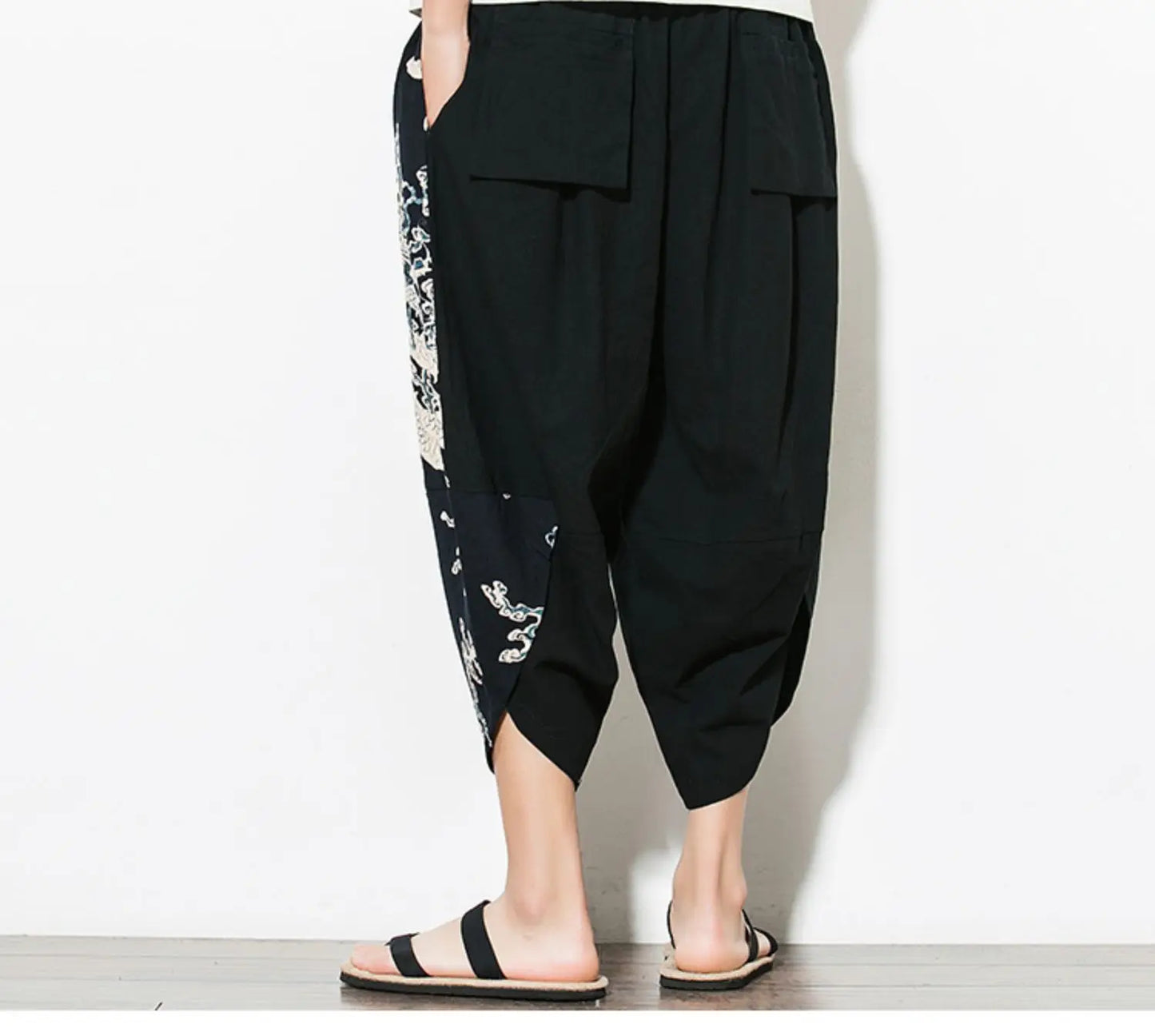 Men’s Harajuku Harem Pants – Vintage Patchwork Joggers