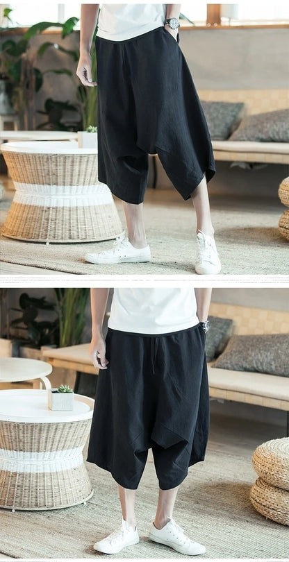 Harajuku Cotton Summer Harem Pants - Harem Pants Men